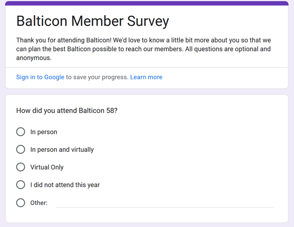 Balticon Member Survey